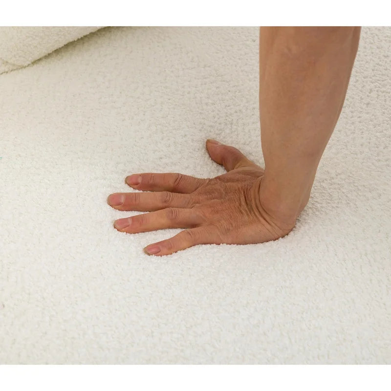Divano componibile bouclé con funzione letto e libera combinazione