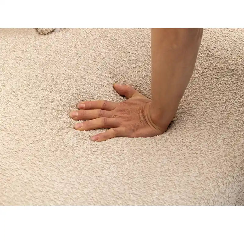 Divano componibile bouclé con funzione letto e libera combinazione