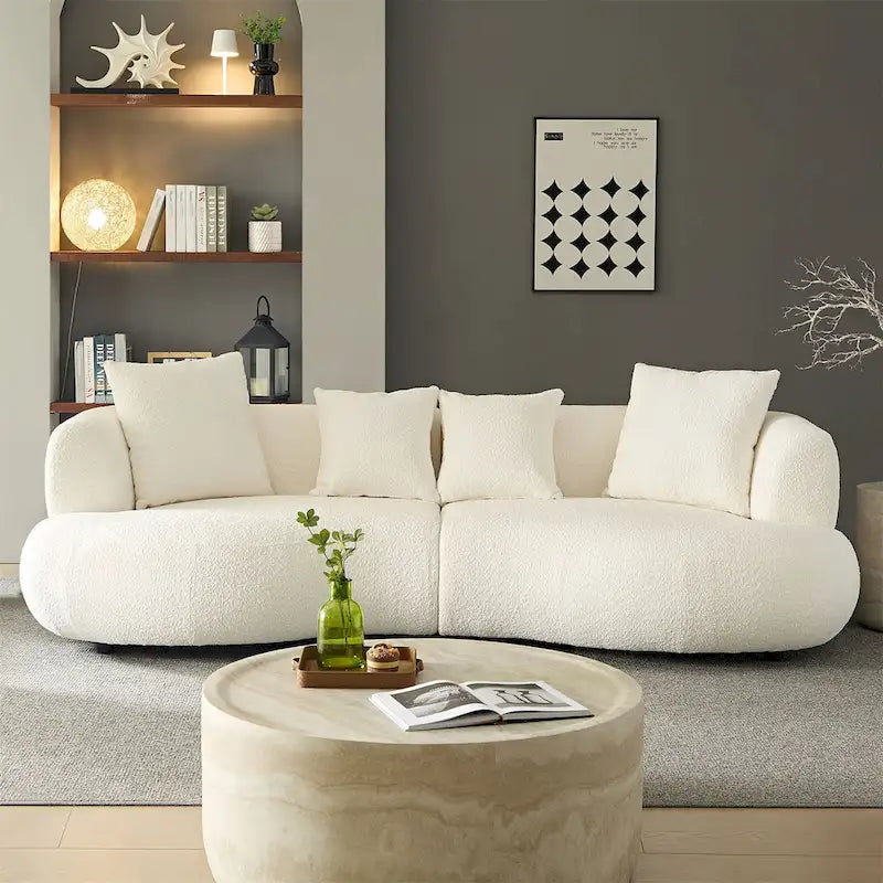 Divano curvo sezionale Mid Century Modern