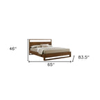 Struttura letto matrimoniale Queen in legno marrone