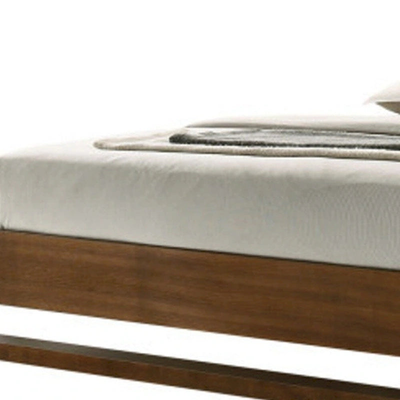 Struttura letto matrimoniale Queen in legno marrone
