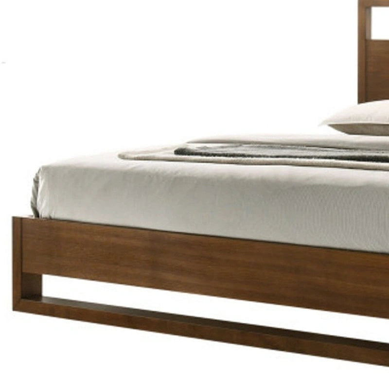 Struttura letto matrimoniale Queen in legno marrone
