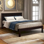 Letto a piattaforma in legno Twin Size con testiera classica, struttura letto imbottita per camera da letto, nessuna molla necessaria, facile montaggio