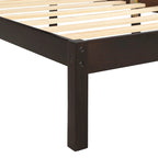 Letto a piattaforma in legno Twin Size con testiera classica, struttura letto imbottita per camera da letto, nessuna molla necessaria, facile montaggio