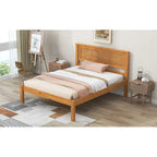 Letto a piattaforma in legno Twin Size con testiera classica, struttura letto imbottita per camera da letto, nessuna molla necessaria, facile montaggio