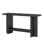 Consolle d'Ispirazione Vintage, Impiallacciatura in Legno di Frassino con Gambe a T per Studio, Ingresso, Corridoio, Soggiorno