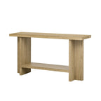 Consolle d'Ispirazione Vintage, Impiallacciatura in Legno di Frassino con Gambe a T per Studio, Ingresso, Corridoio, Soggiorno