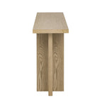 Consolle d'Ispirazione Vintage, Impiallacciatura in Legno di Frassino con Gambe a T per Studio, Ingresso, Corridoio, Soggiorno