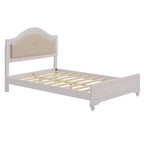 Letto a piattaforma imbottito Queen con luci a LED e illuminazione regolabile