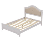 Letto a piattaforma imbottito Queen con luci a LED e illuminazione regolabile