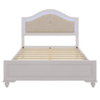 Letto a piattaforma imbottito Queen con luci a LED e illuminazione regolabile