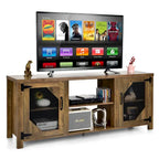 Mobile Porta TV, Centro Intrattenimento per TV fino a 65 pollici con Acciaio - 147 x 39 x 61 cm