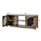 Mobile Porta TV, Centro Intrattenimento per TV fino a 65 pollici con Acciaio - 147 x 39 x 61 cm