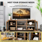 Mobile Porta TV, Centro Intrattenimento per TV fino a 65 pollici con Acciaio - 147 x 39 x 61 cm