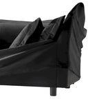 Divano componibile a U in ciniglia da 120" con 3 posti, cuscini con bordo francese e cuscini Cloud
