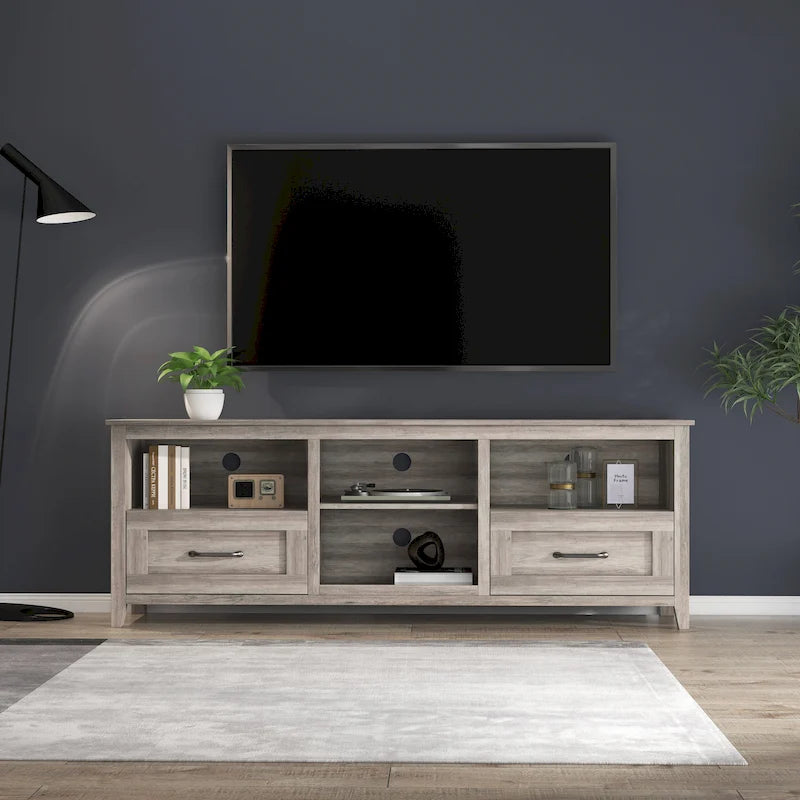 Mobile TV da 70 con cassetti e vani portaoggetti, per TV fino a 60 pollici