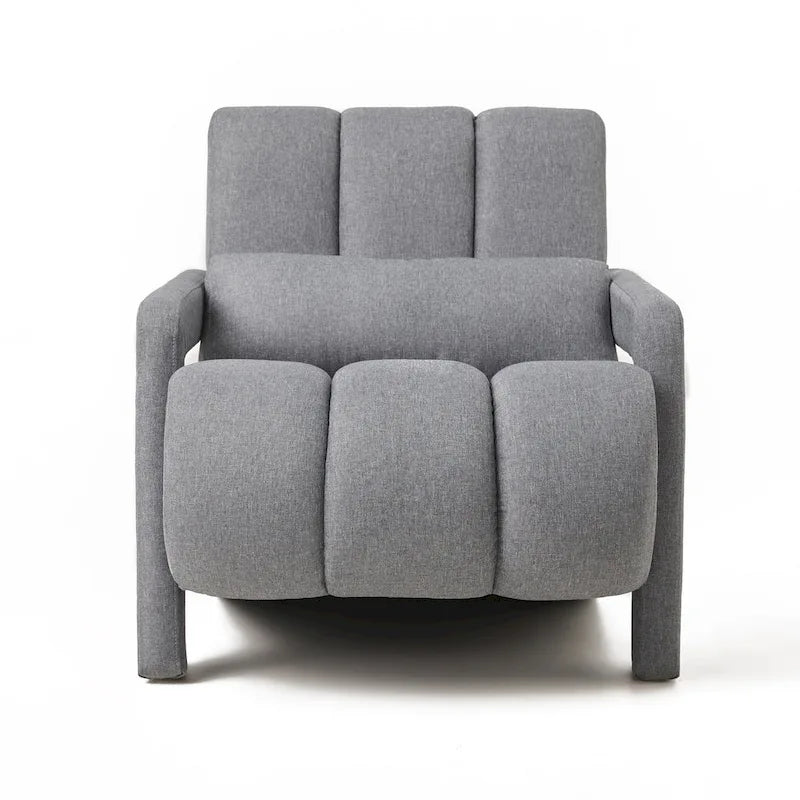 Poltrona d'accento moderna grigio scuro 27.5, imbottita, con cuscino e schiuma ad alta densità per soggiorno