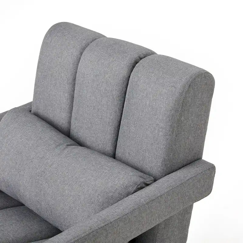 Poltrona d'accento moderna grigio scuro 27.5, imbottita, con cuscino e schiuma ad alta densità per soggiorno