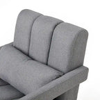 Poltrona d'accento moderna grigio scuro 27.5, imbottita, con cuscino e schiuma ad alta densità per soggiorno