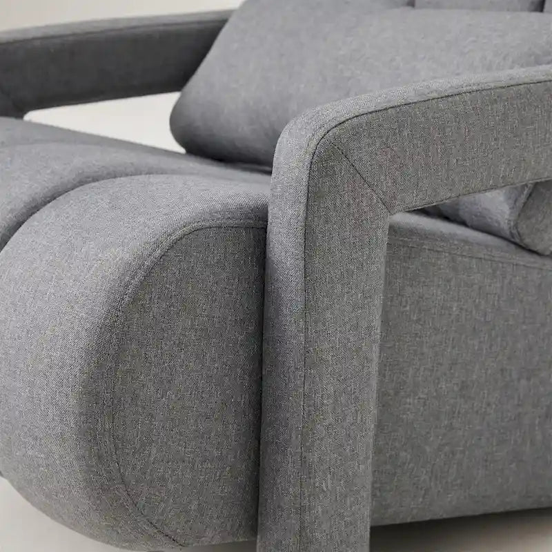 Poltrona d'accento moderna grigio scuro 27.5, imbottita, con cuscino e schiuma ad alta densità per soggiorno