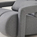 Poltrona d'accento moderna grigio scuro 27.5, imbottita, con cuscino e schiuma ad alta densità per soggiorno