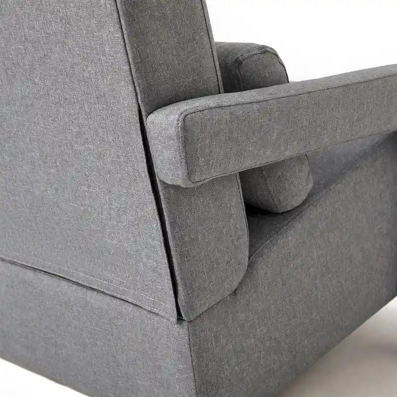Poltrona d'accento moderna grigio scuro 27.5, imbottita, con cuscino e schiuma ad alta densità per soggiorno