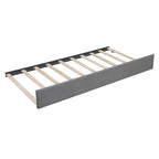 Daybed in velluto con letto estraibile e doghe in legno