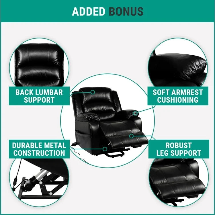 Poltrona reclinabile elettrica con funzione Power Lift, poltrona Power Lift telecomandata, comode poltrone reclinabili Power Lift per anziani