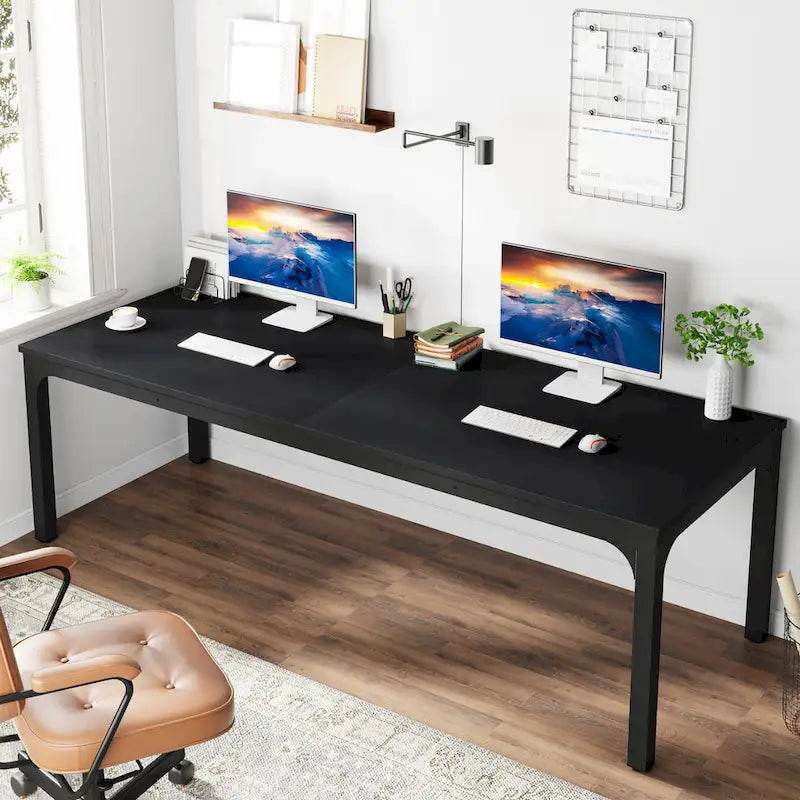 Scrivania extra lunga per computer da 200 cm, scrivania per due persone, scrivania grande