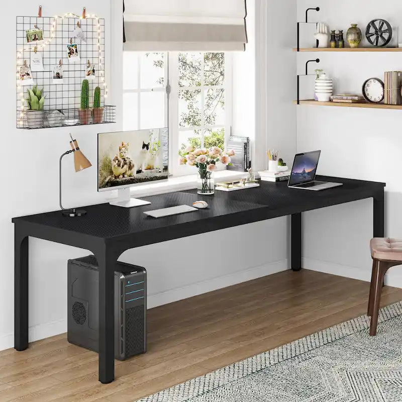 Scrivania extra lunga per computer da 200 cm, scrivania per due persone, scrivania grande