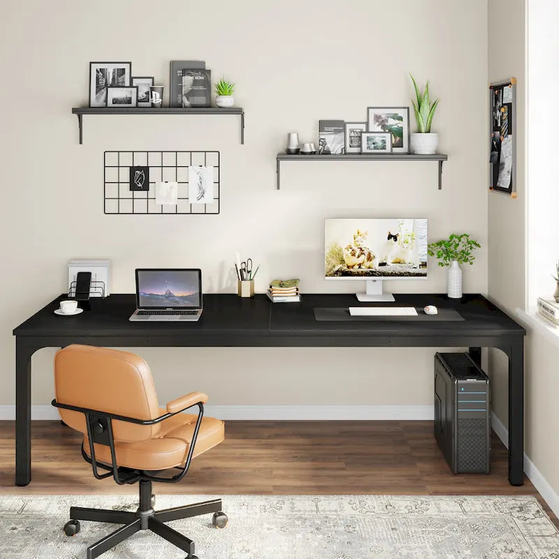 Scrivania extra lunga per computer da 200 cm, scrivania per due persone, scrivania grande