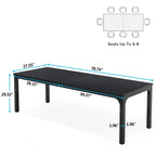 Scrivania extra lunga per computer da 200 cm, scrivania per due persone, scrivania grande