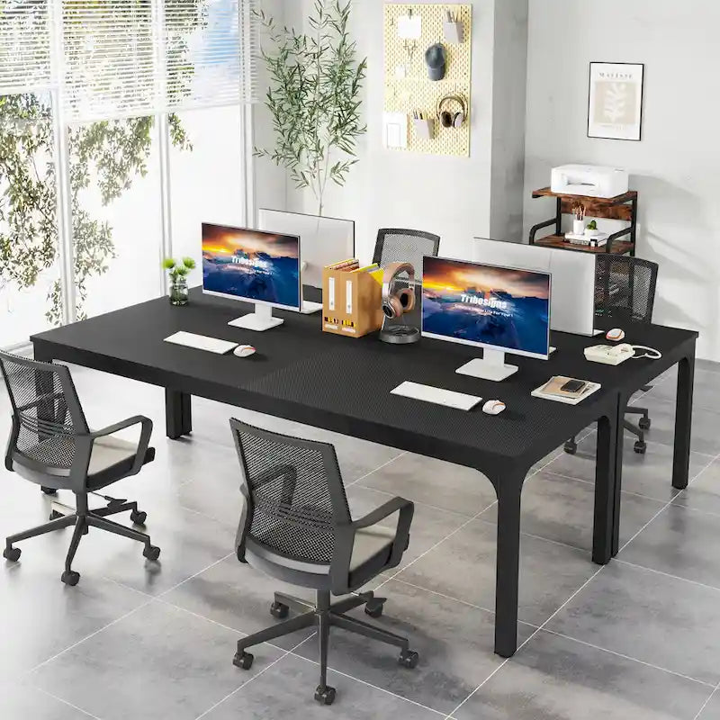 Scrivania extra lunga per computer da 200 cm, scrivania per due persone, scrivania grande