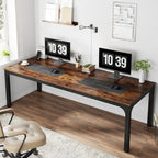Scrivania extra lunga per computer da 200 cm, scrivania per due persone, scrivania grande