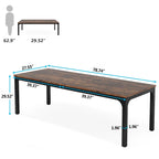 Scrivania extra lunga per computer da 200 cm, scrivania per due persone, scrivania grande