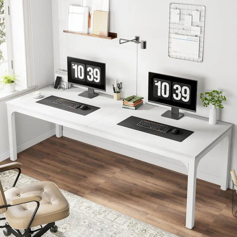 Scrivania extra lunga per computer da 200 cm, scrivania per due persone, scrivania grande