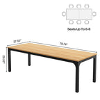 Scrivania extra lunga per computer da 200 cm, scrivania per due persone, scrivania grande