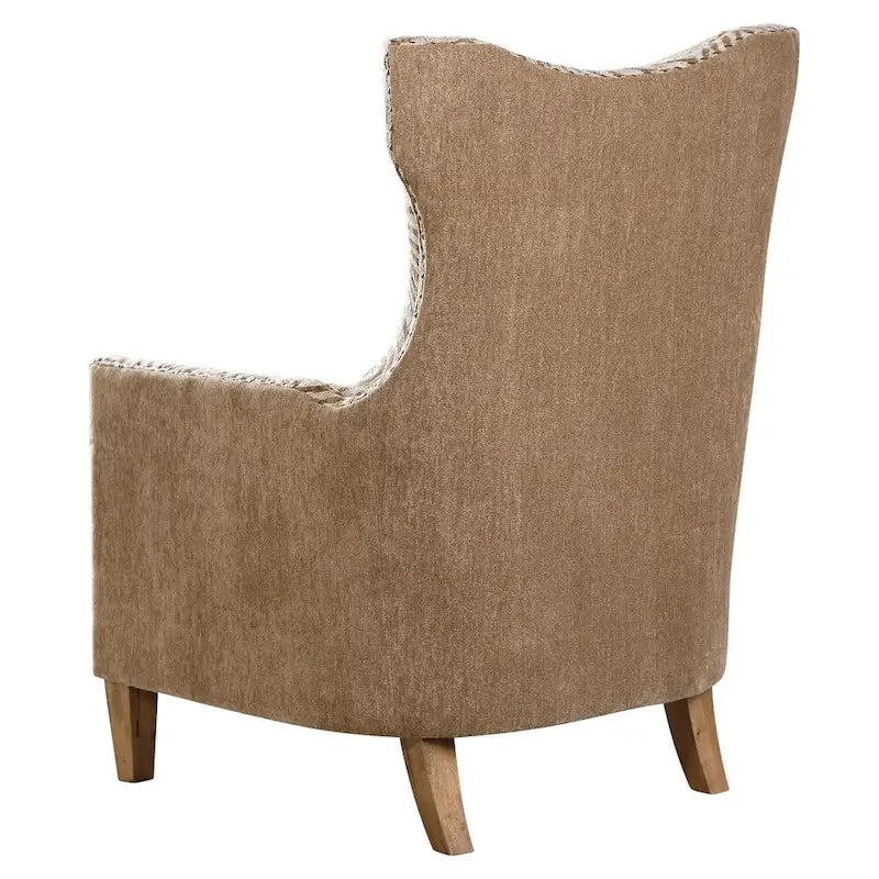 Poltrona con motivo animalier Kiango Airy Neutrals
