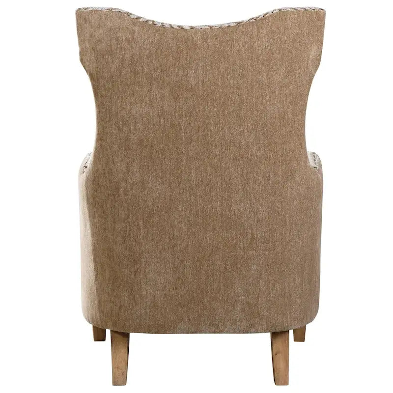 Poltrona con motivo animalier Kiango Airy Neutrals