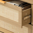 Cassettiera in Rattan con 6 Cassetti, Perfetta per Camera da Letto e Soggiorno