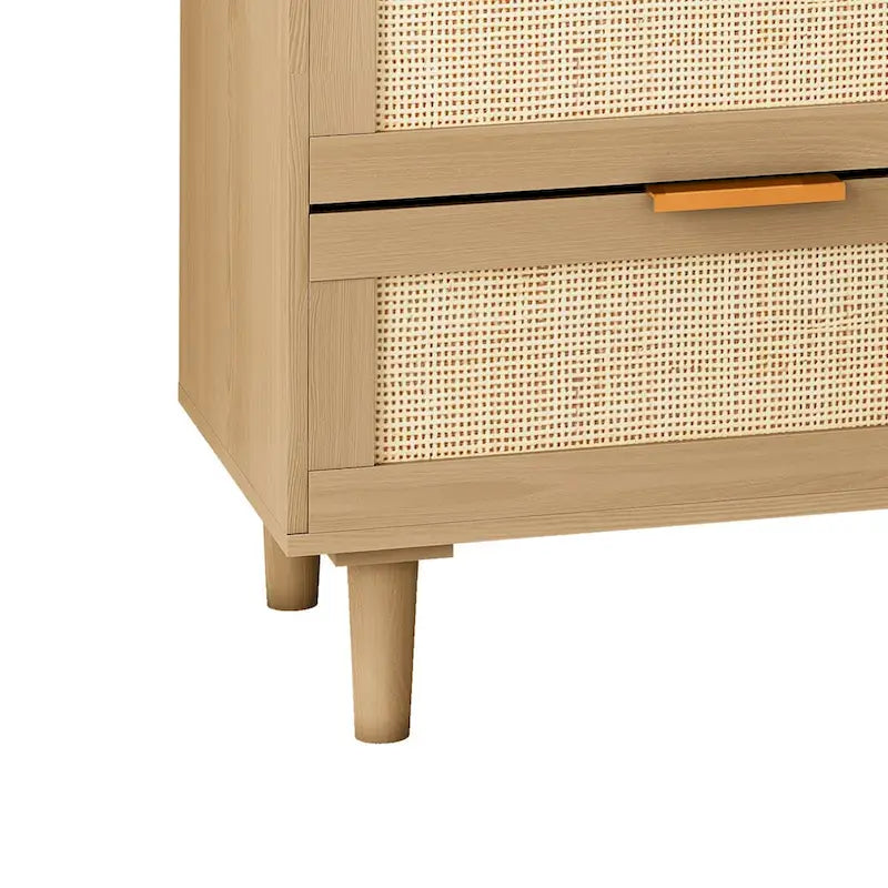 Cassettiera in Rattan con 6 Cassetti, Perfetta per Camera da Letto e Soggiorno
