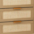 Cassettiera in Rattan con 6 Cassetti, Perfetta per Camera da Letto e Soggiorno