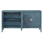 Credenza retrò con ante a scanalature circolari - N/A