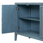 Credenza retrò con ante a scanalature circolari - N/A