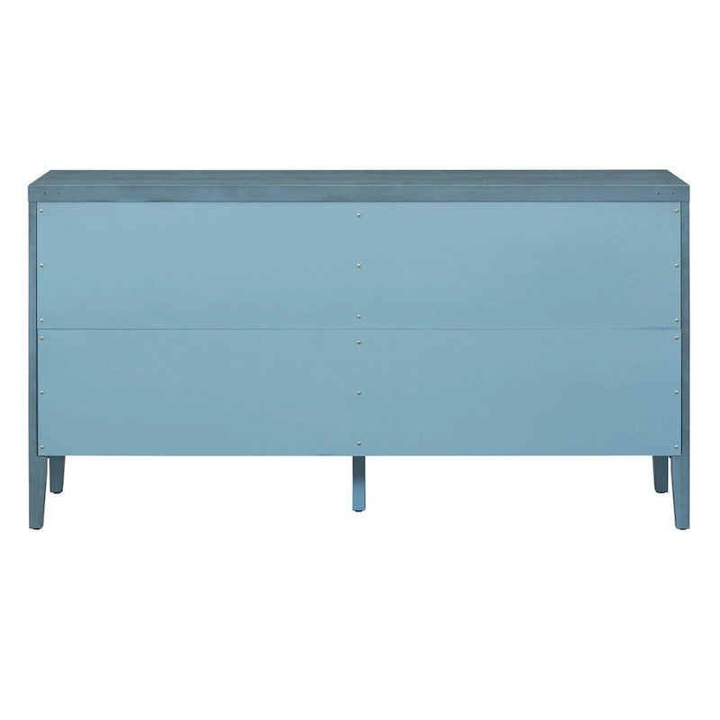 Credenza retrò con ante a scanalature circolari - N/A