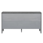 Credenza retrò con ante a scanalature circolari - N/A
