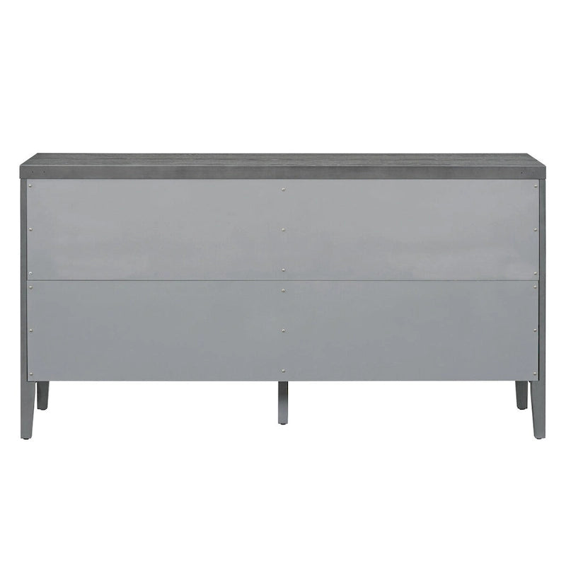 Credenza retrò con ante a scanalature circolari - N/A