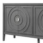 Credenza retrò con ante a scanalature circolari - N/A