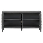 Credenza retrò con ante a scanalature circolari - N/A