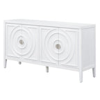Credenza retrò con ante a scanalature circolari - N/A